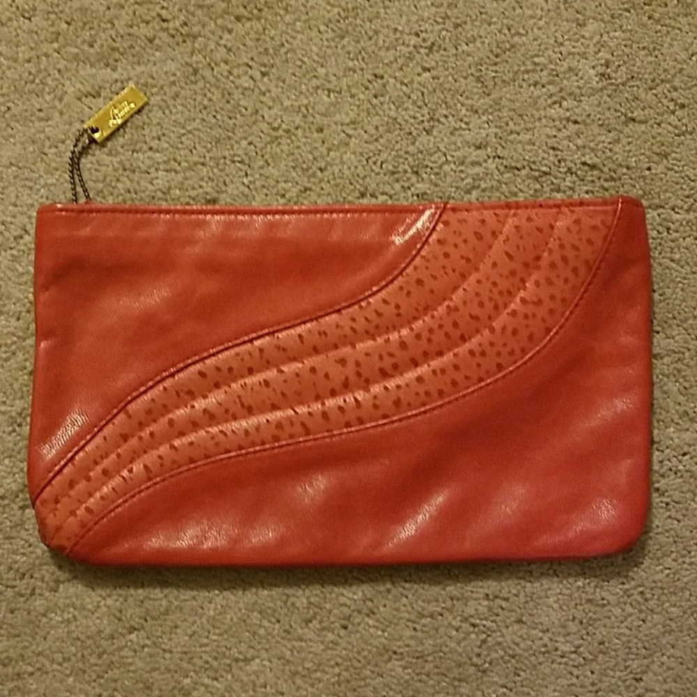 Vintage Letisse Red Leather Clutch